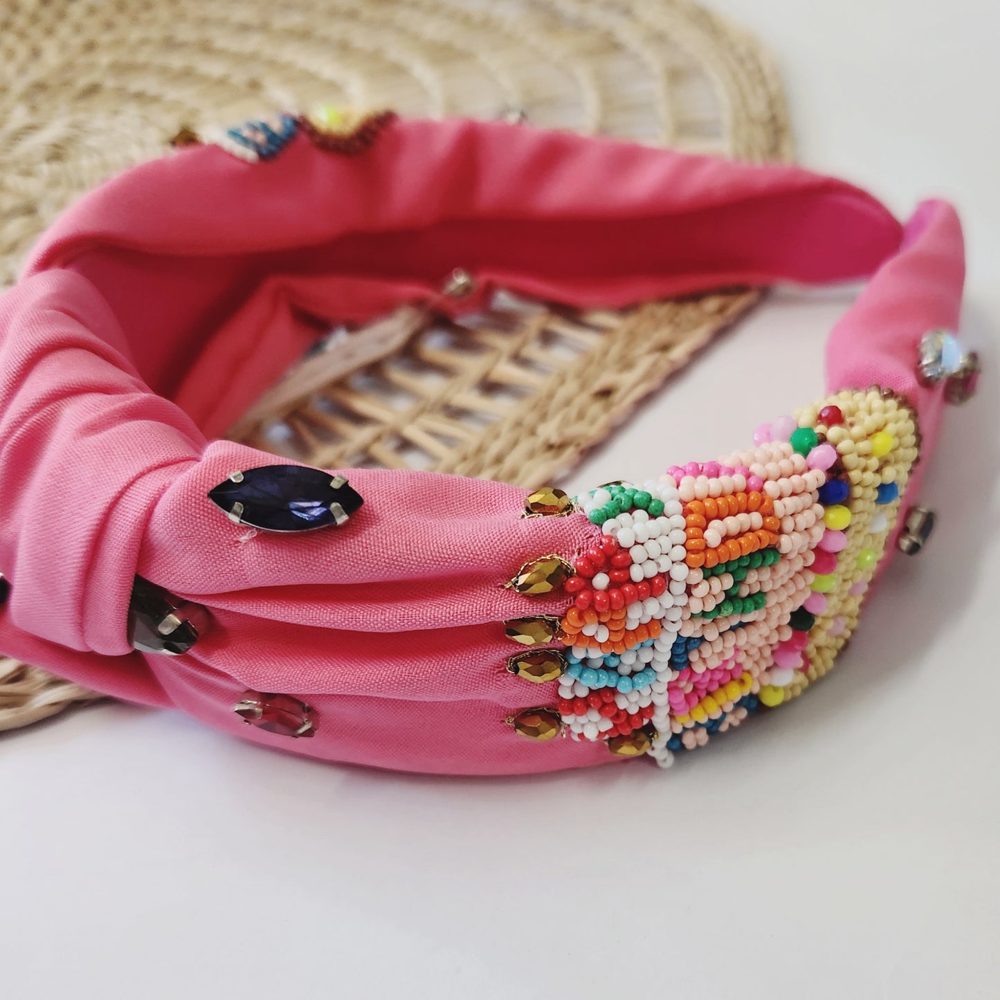 Pink birthday headband