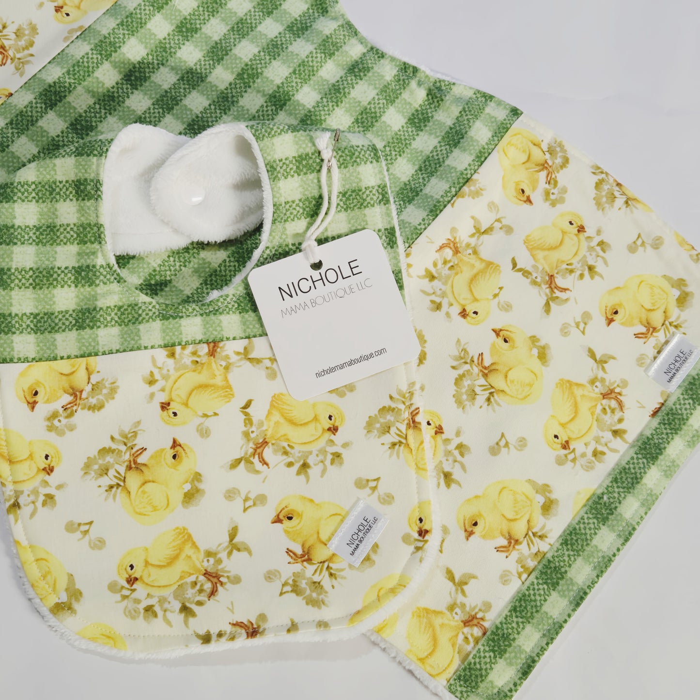 BABY CHICK BURP RAG SET